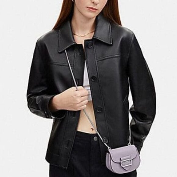 Coach Light Purple Leather Crossbody Bag - Picture 12 of 12